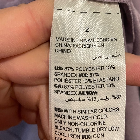 CHICO’S faux suede purple long open jacket / duster size large - Picture 8 of 9